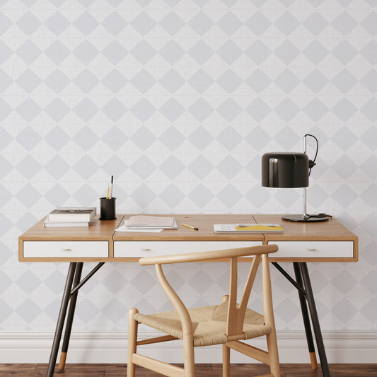 Antwan Checkerboard Wallpaper - Pale Blue