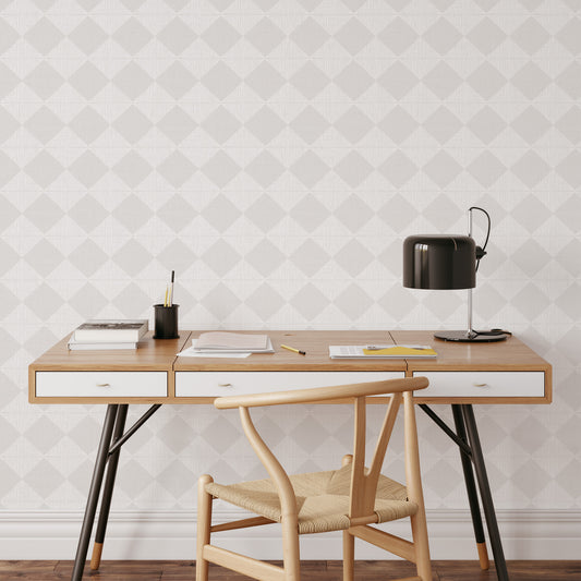 Antwan Checkerboard Wallpaper - Soft Gray