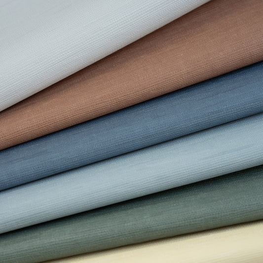 Faux Grasscloth Wallpaper - Blue