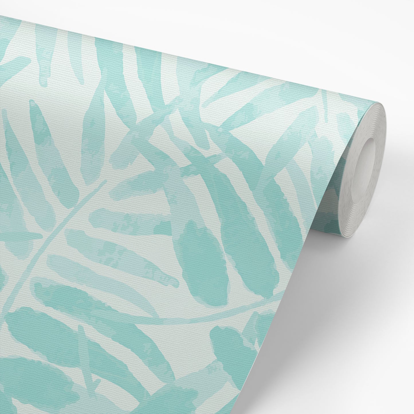 Coastal Palms Wallpaper - Aqua