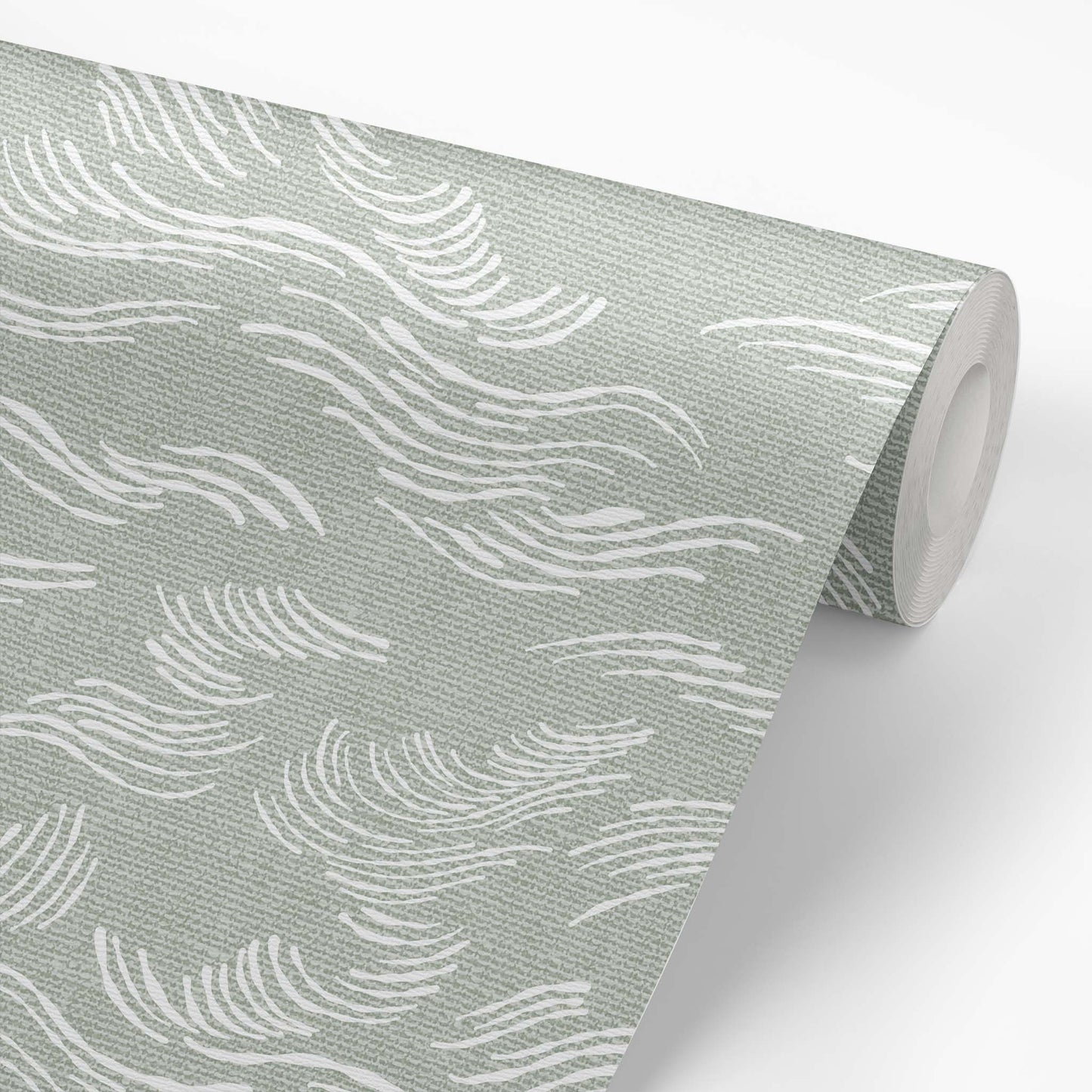 Beach Waves Wallpaper - Sage