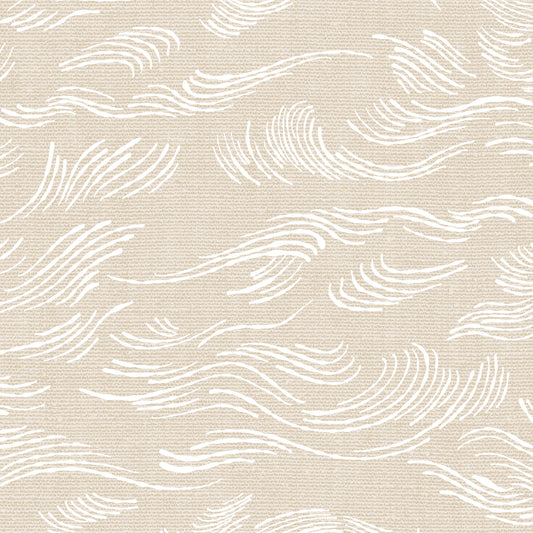 Beach Waves Wallpaper - Tan