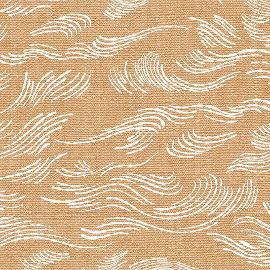 Beach Waves Wallpaper - Tawny