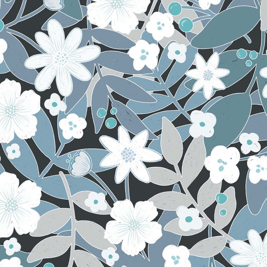 Bold and Beautiful Wallpaper - Iced Blues