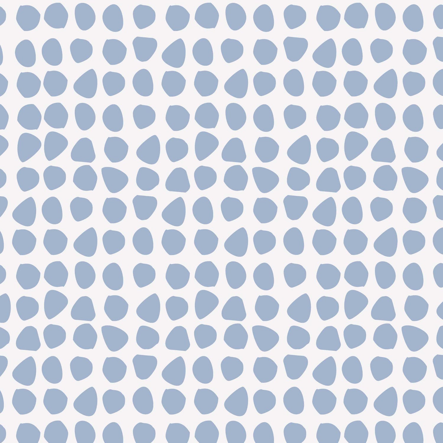 Closeup view of Organic Dots Wallpaper in Blue by artist Brenda Bird