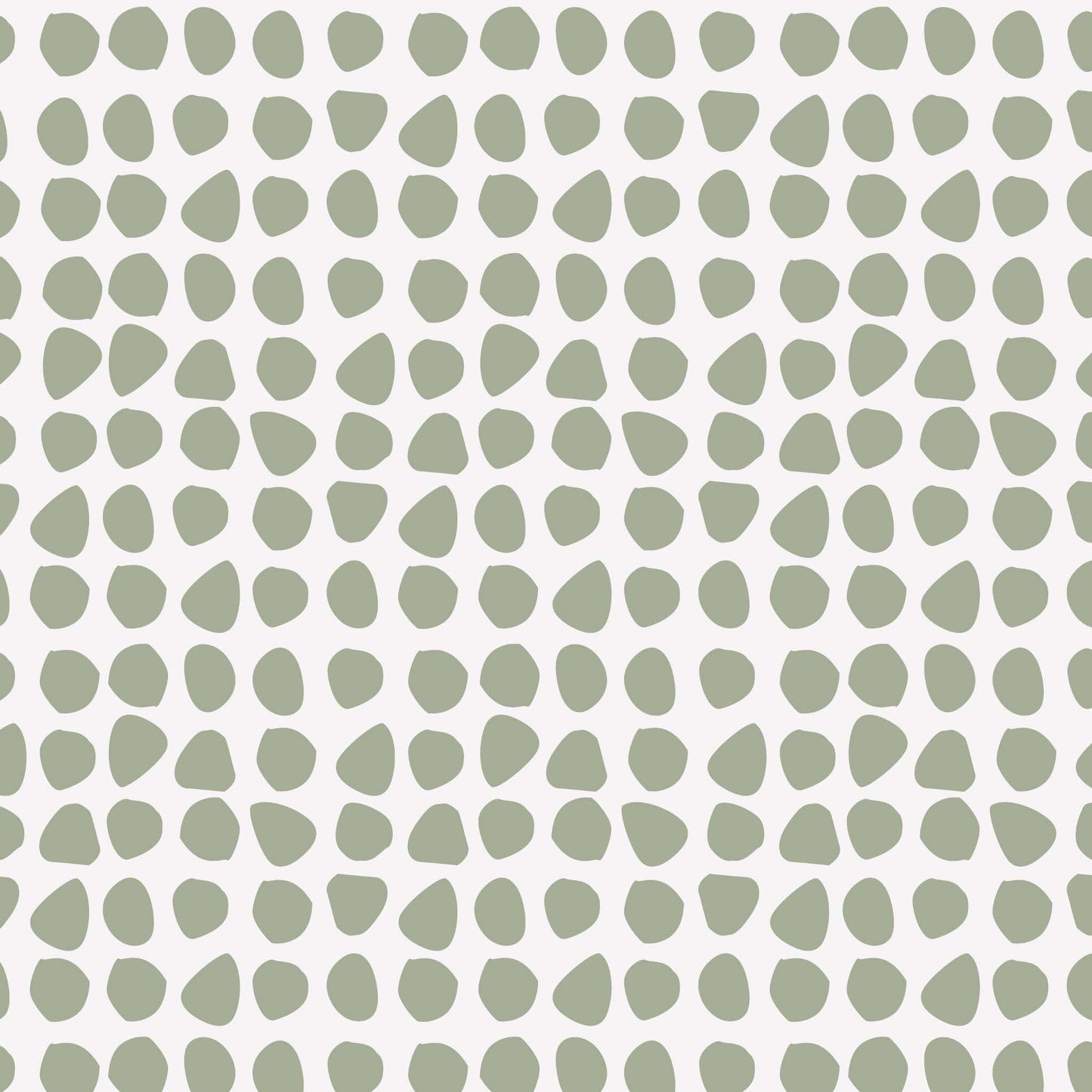 Closeup view of Organic Dots Wallpaper in Sage Green by artist Brenda Bird