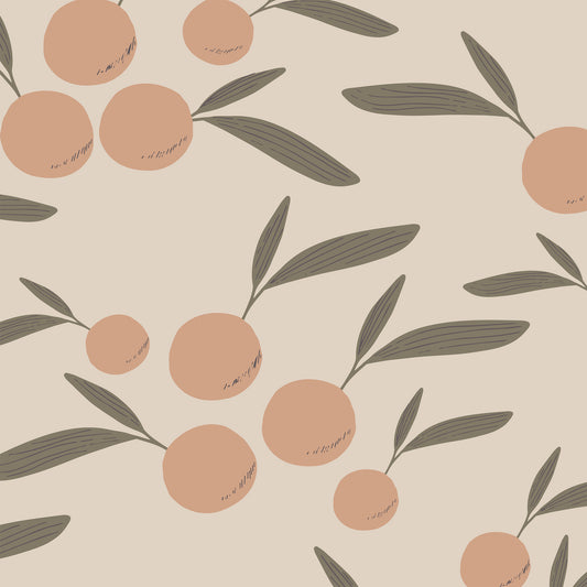 Sweet Clementines Wallpaper - Neutral