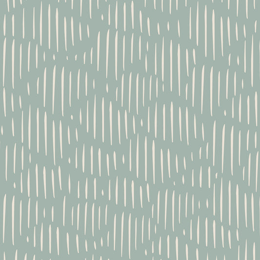 Ocean Waves Wallpaper - Soft Teal