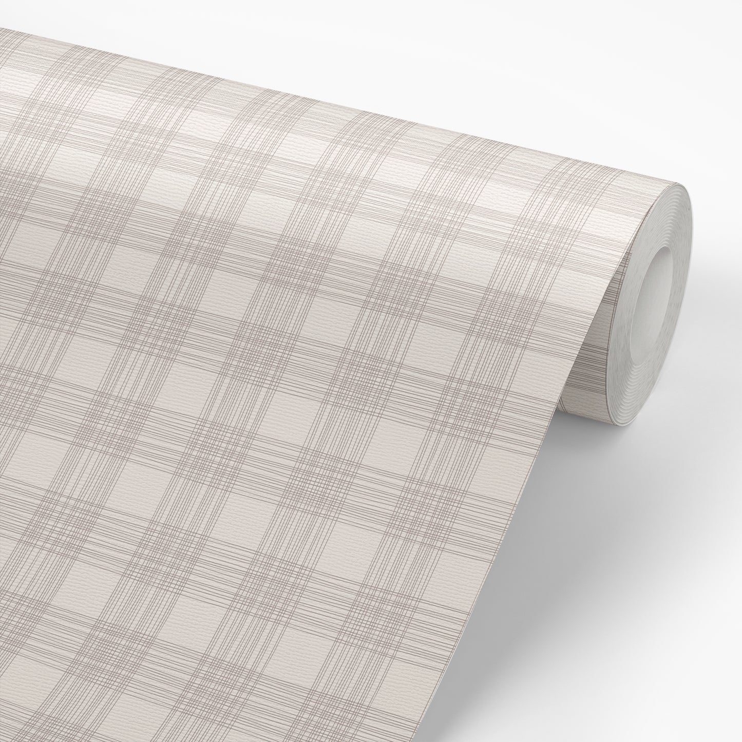 Wallpaper Roll featuring Ayara's Checked Marks Peel and Stick, Removable Wallpaper in Taupe