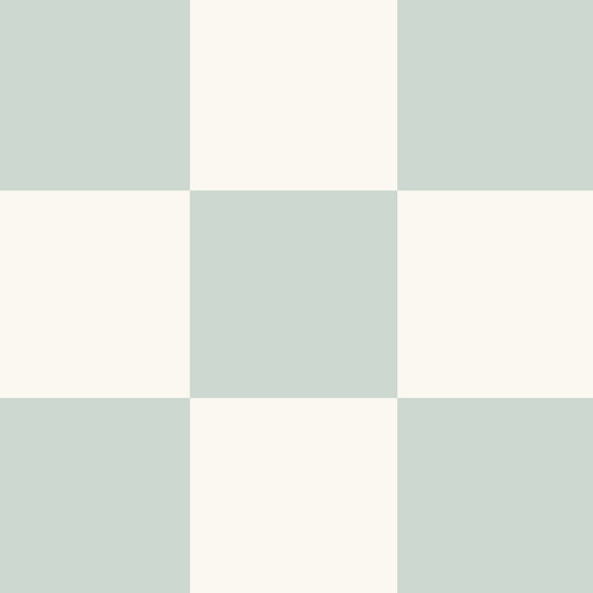 Classic Check Wallpaper in Mint Green in a closeup view