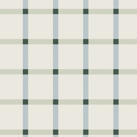 Classy Plaid Squares Wallpaper - Blue Green