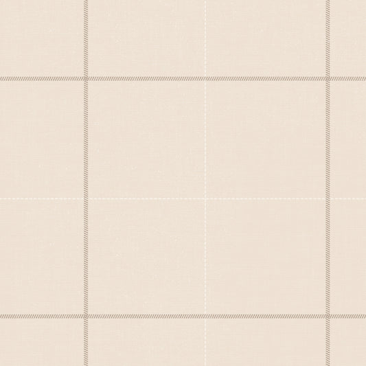 Close up view of Dainty Plaid Wallpaper in Neutral.