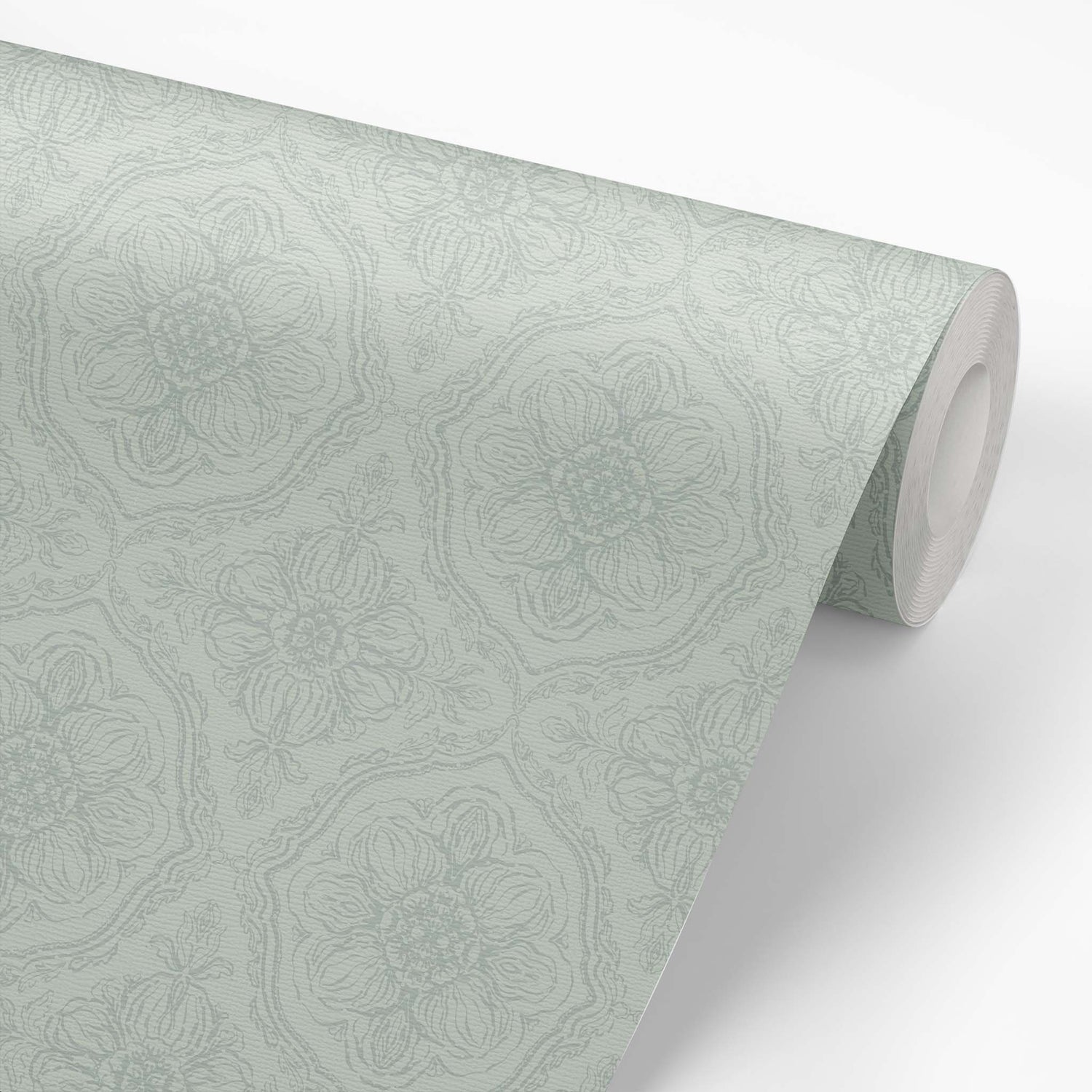 Roll of sage floral wallpaper