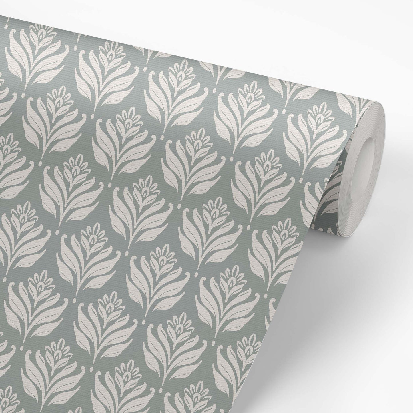 Elegant Leaves Wallpaper - Olive