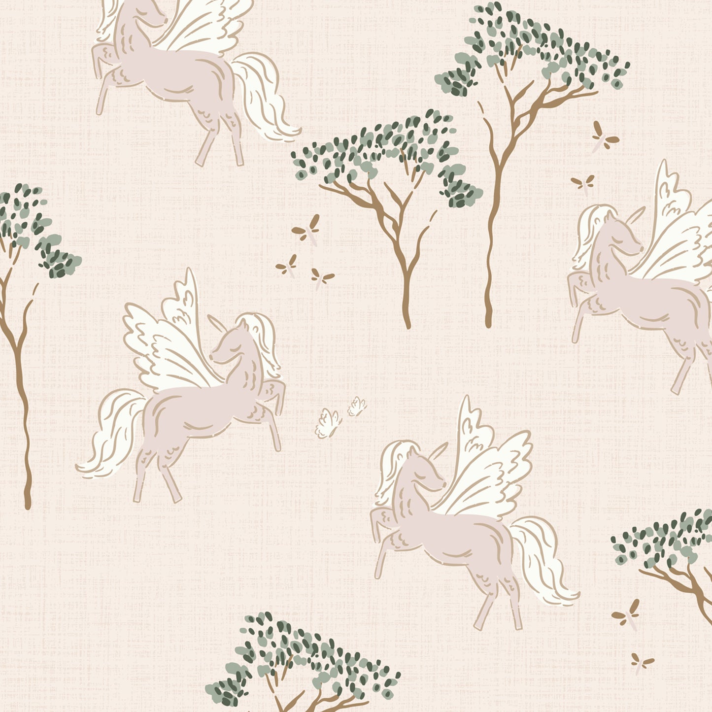 Enchanted Unicorn Wallpaper shown close up.