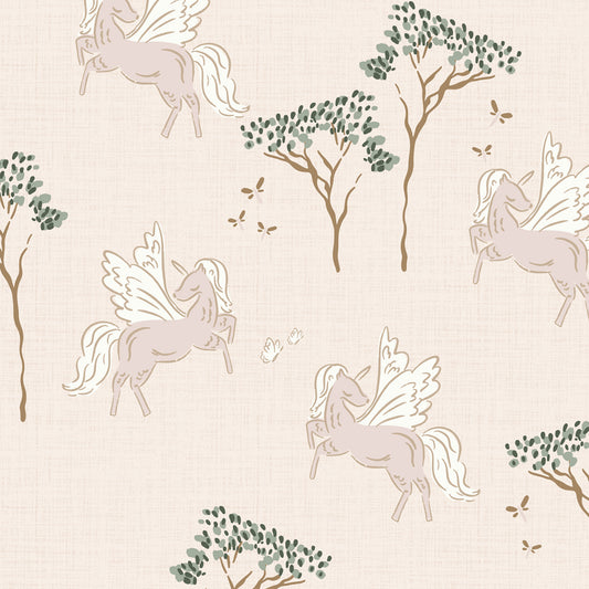 Enchanted Unicorn Wallpaper shown close up.
