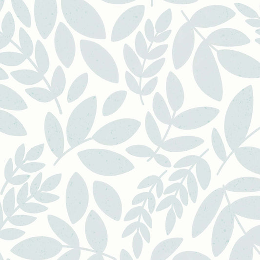 Falling Leaves Wallpaper - Cloudy Sky Blue