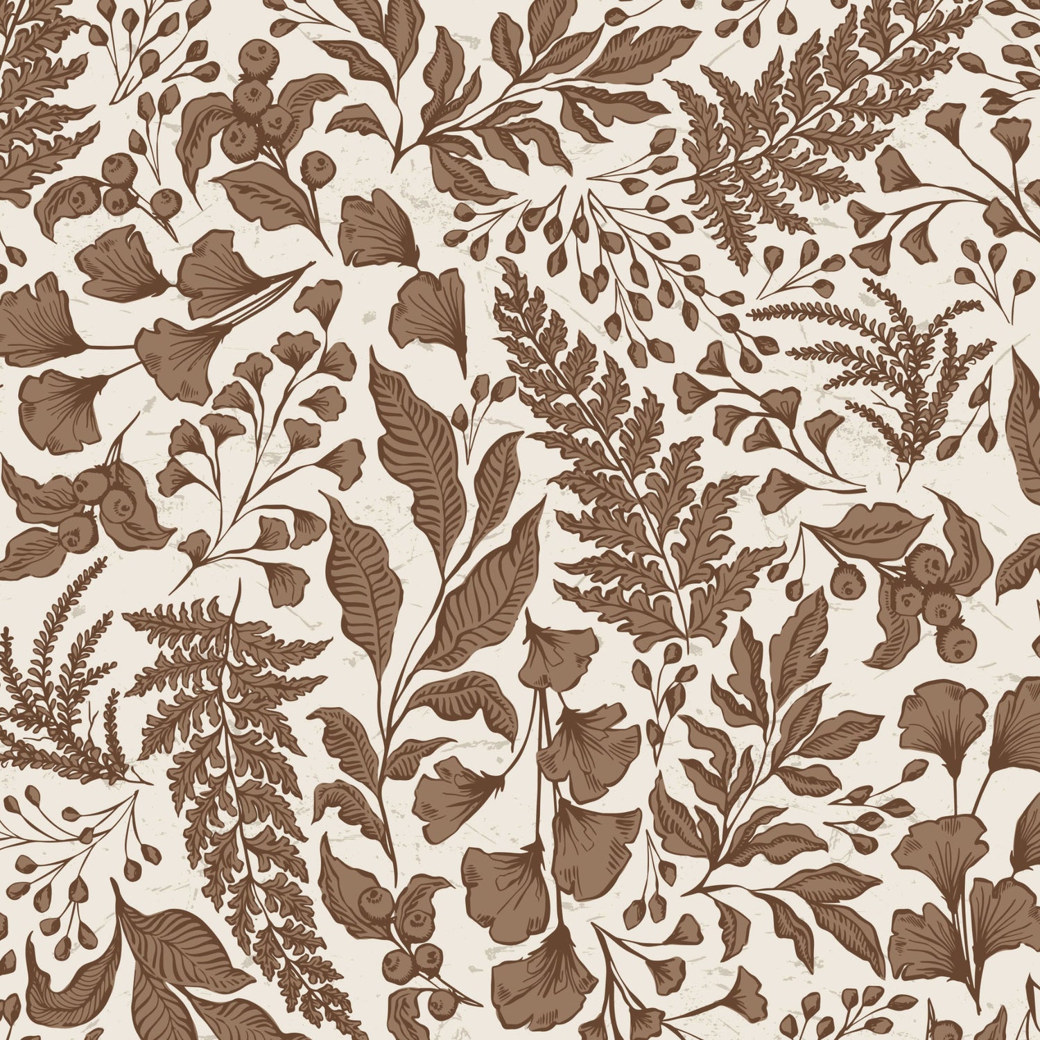 Brown floral pattern