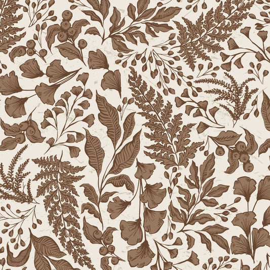 Brown floral pattern