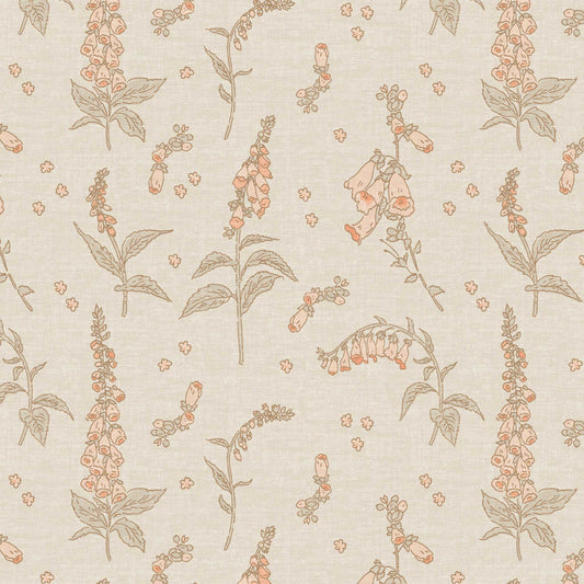 Enliven the spirit of any space with this gorgeous Foxgloves Wallpaper - Tan! Its delicate botanical design will bring a touch of feminine charm & character to your walls.