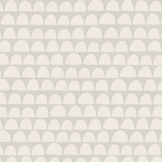 The Freehand Arches Wallpaper in Gray adds visual interest and a touch of whimsy to any room.