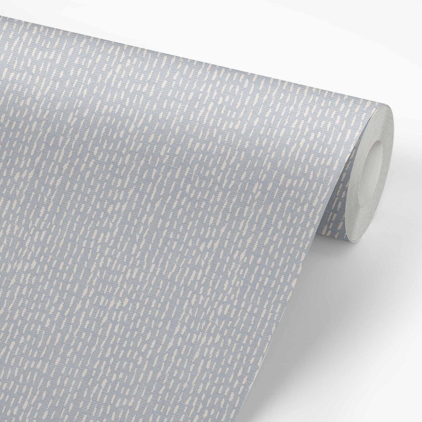 Freehand Dashes Wallpaper - Pale Blue