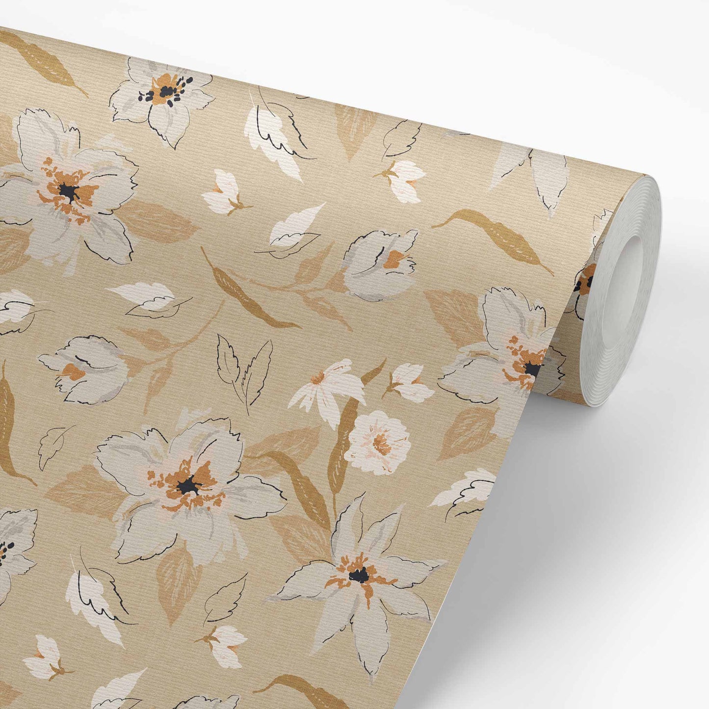 Bring a splash of natural beauty to your walls with this stunning Freehand Florals Wallpaper. Its vibrant tan tones and gorgeously done flowers will turn your walls into a literal work of art.