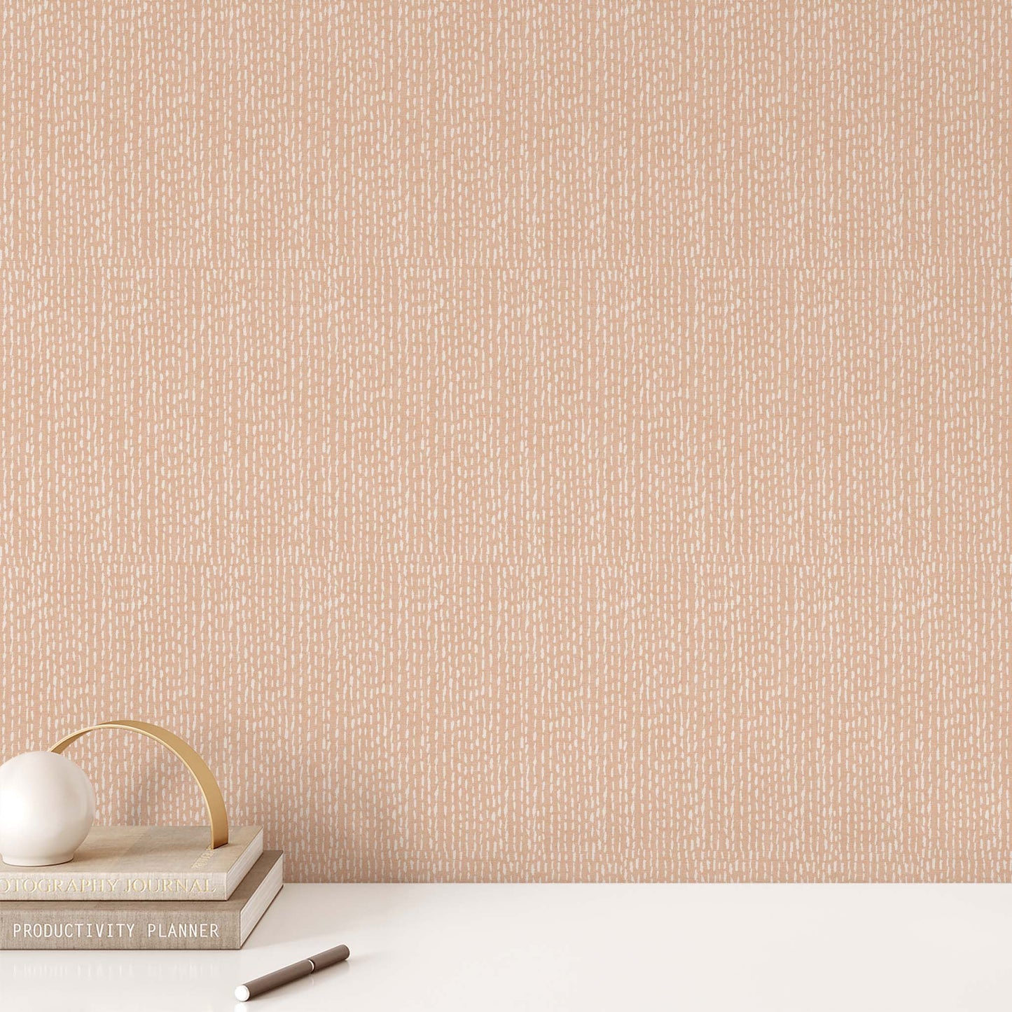 Brighten up your walls with this Freehand Dashes Wallpaper — the perfect mix of coral. With freehand dashes, this wallpaper can liven up any space, adding unique depth to the room. 