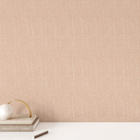 Brighten up your walls with this Freehand Dashes Wallpaper — the perfect mix of coral. With freehand dashes, this wallpaper can liven up any space, adding unique depth to the room.