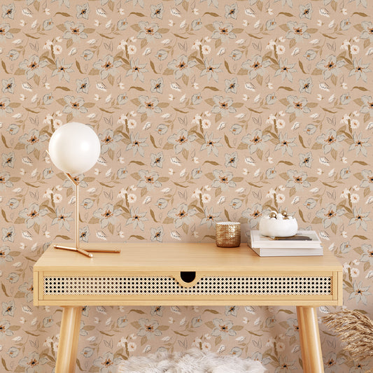 Bring a splash of natural beauty to your walls with this stunning Freehand Florals Wallpaper. Its vibrant coral tones and gorgeously done flowers will turn your walls into a literal work of art.