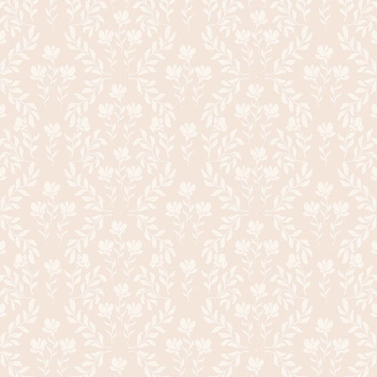 Indulge in the delicate beauty of our Renaissance Revival Wallpaper. Its soft blush tones and intricate floral design exude elegance and sophistication, adding a touch of luxury to any room.