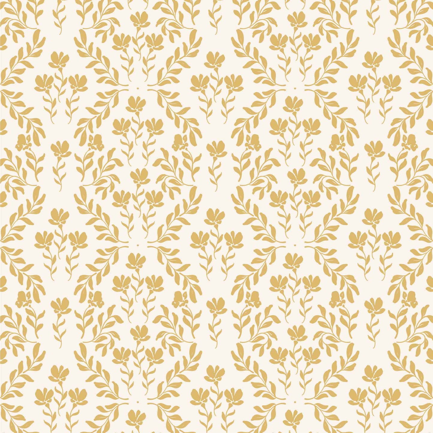 Indulge in the delicate beauty of our Renaissance Revival Wallpaper. Its soft ochre tones and intricate floral design exude elegance and sophistication, adding a touch of luxury to any room.