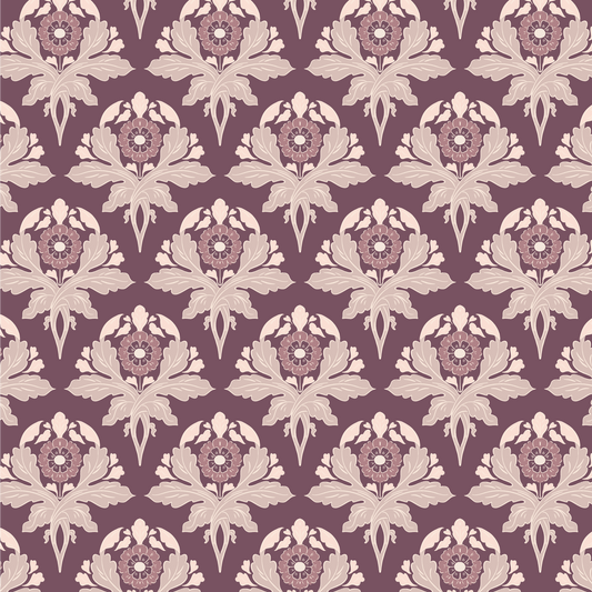 Introduce a touch of sophistication to your space with Verdant Victoriana - Merlot wallpaper. This luxurious Victorian-style design features intricate florals and leaves, bringing an elegant and timeless charm to your walls.