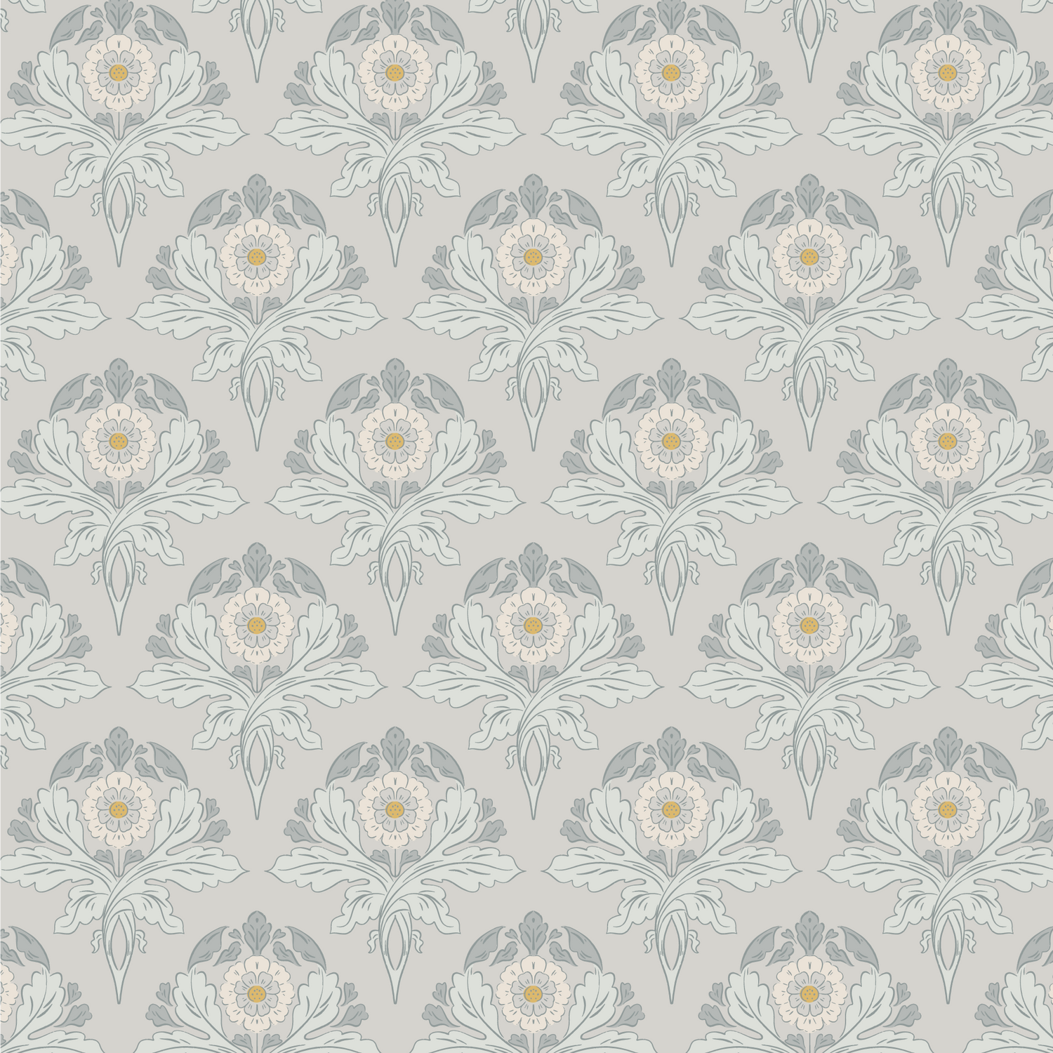 Introduce a touch of sophistication to your space with Verdant Victoriana - Grey wallpaper. This luxurious Victorian-style design features intricate florals and leaves, bringing an elegant and timeless charm to your walls.