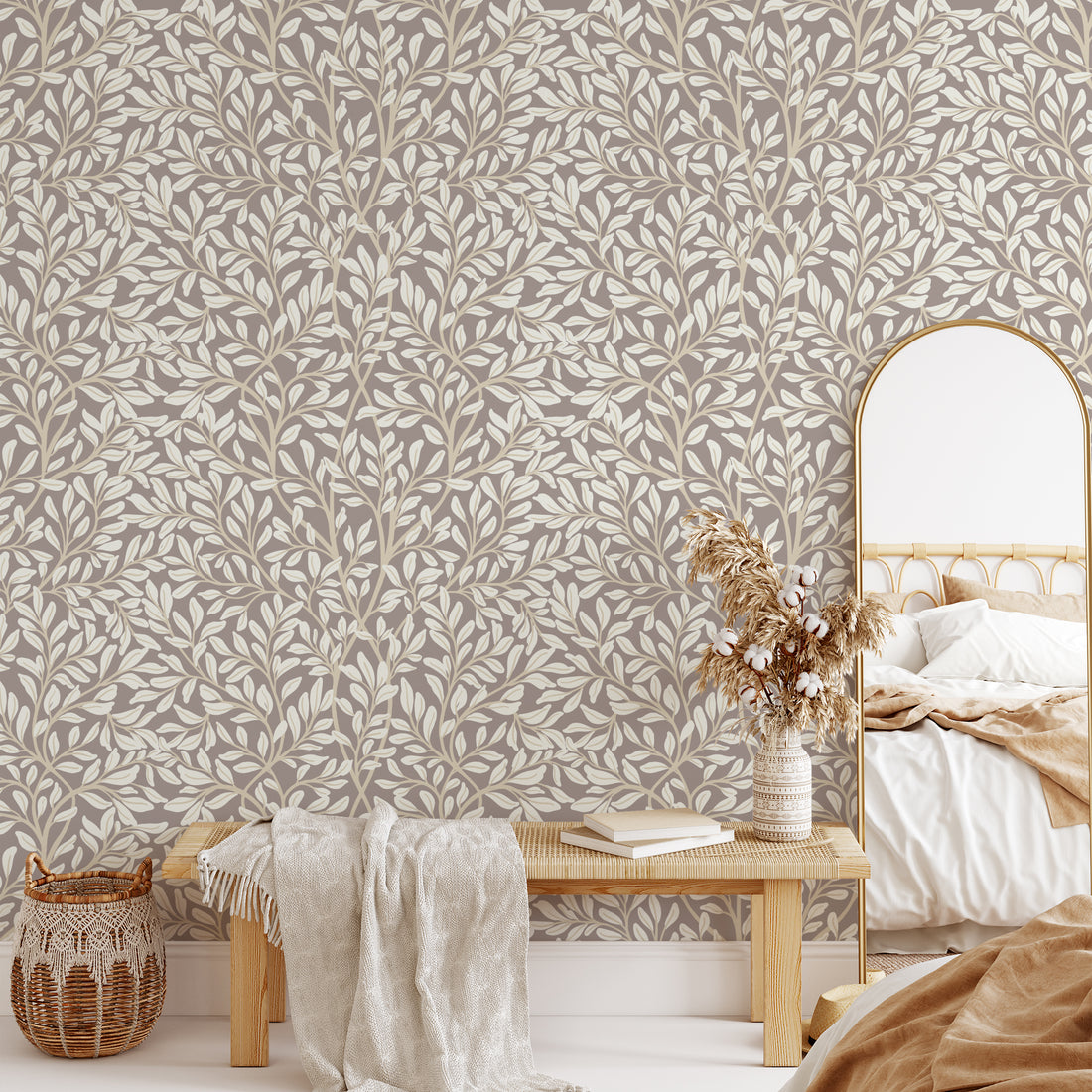 Nostalgia Nouveau Wallpaper - Milk Chocolate – Ayara Home