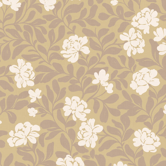 Peony Parade in Gold shown close up.