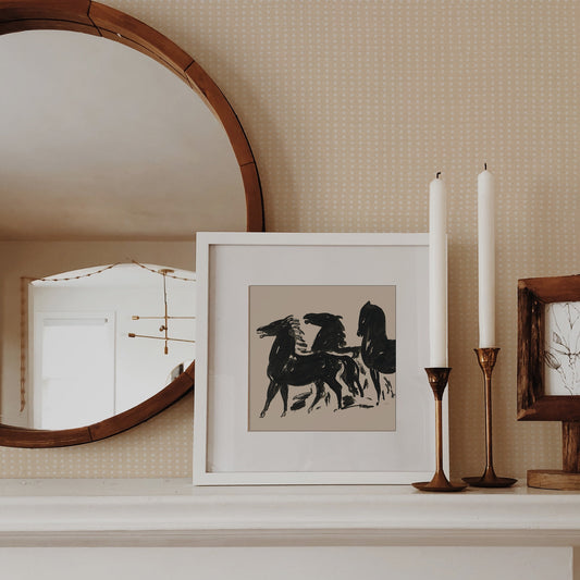 Inspire a creative atmosphere with our Geometric Dots Wallpaper in tan. Its abstract pattern of dots will bring any room to life, allowing you to express sophistication with a unique and artistic approach.