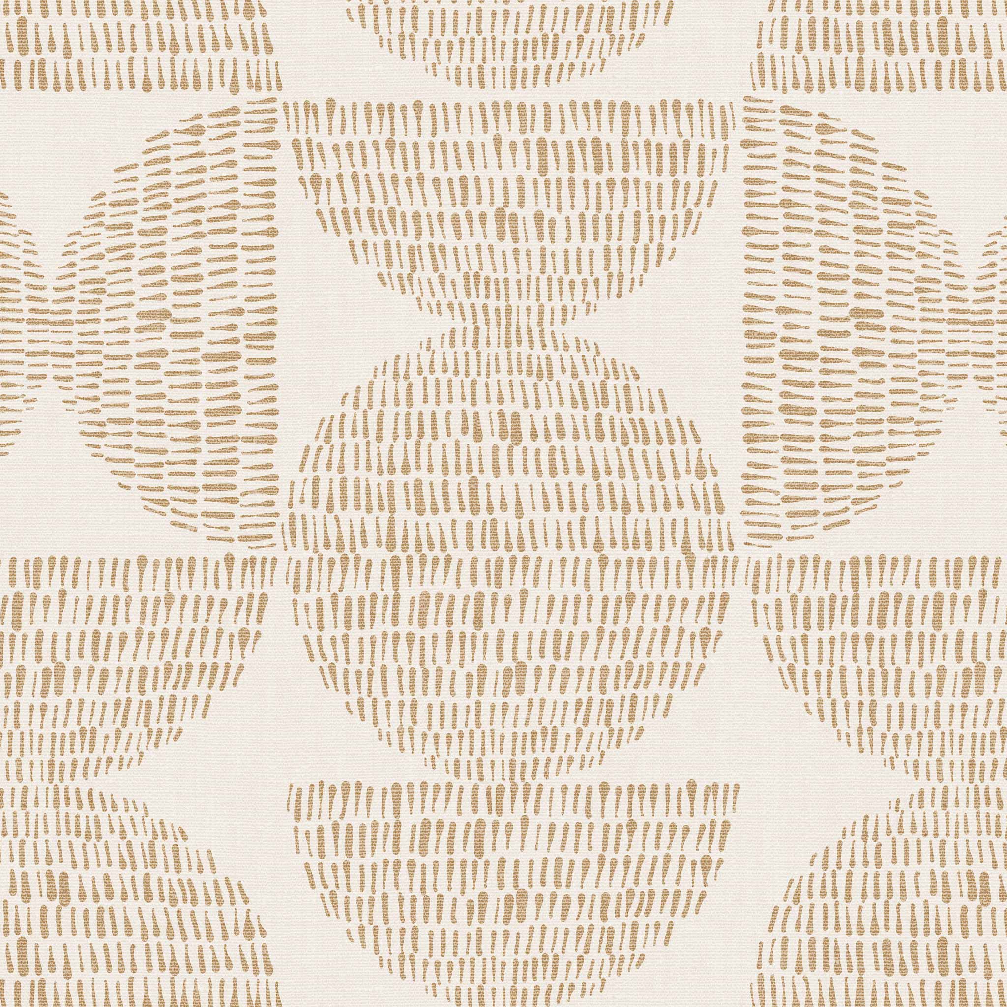 Half Circle Blocks Wallpaper - Beige on Cream – Ayara Home