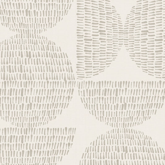 Textured pattern of organic lines in circle and half circle shapes on a light gray background.