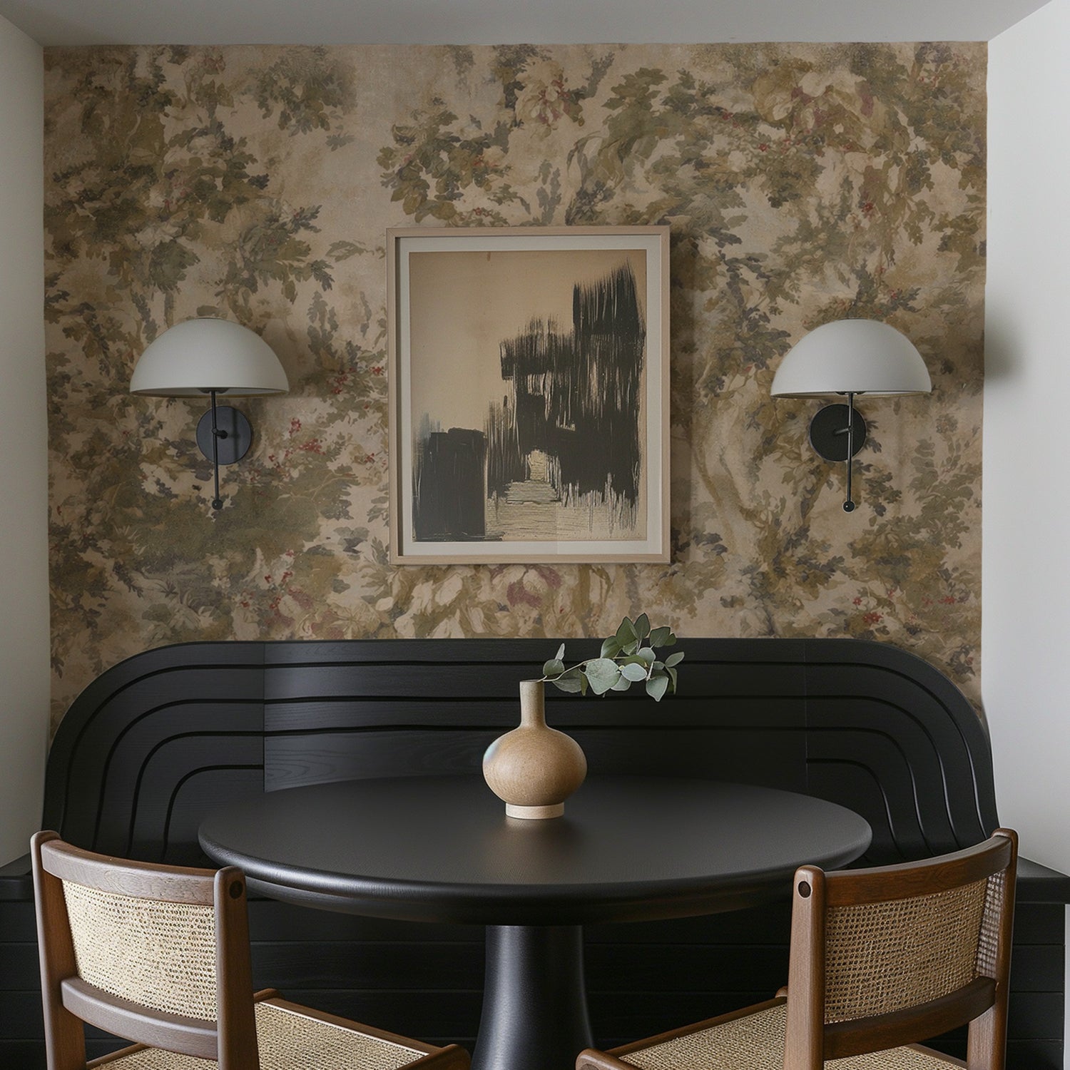 Hidden Grove Wallpaper Mural shown in a dining room.