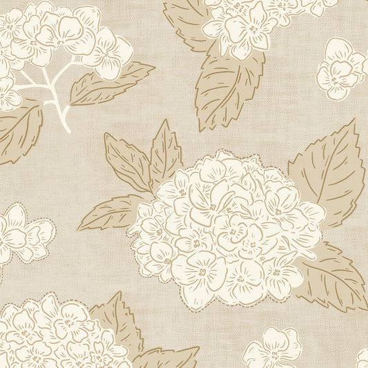 Hydrangea Gardens Wallpaper - Sand
