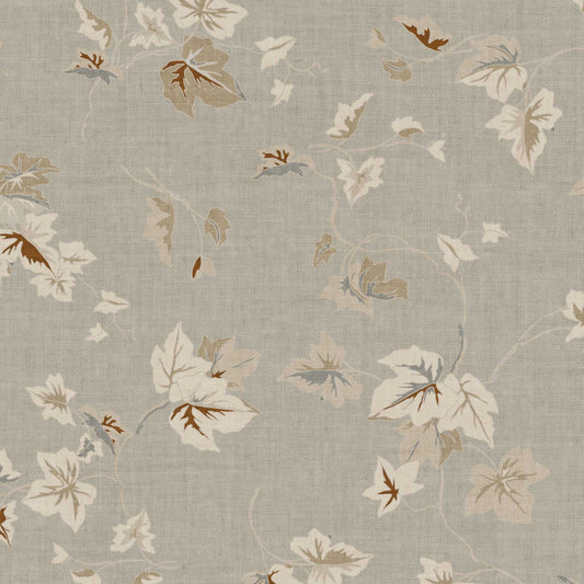 Closeup view of our Climbing Ivy Wallpaper in Neutral