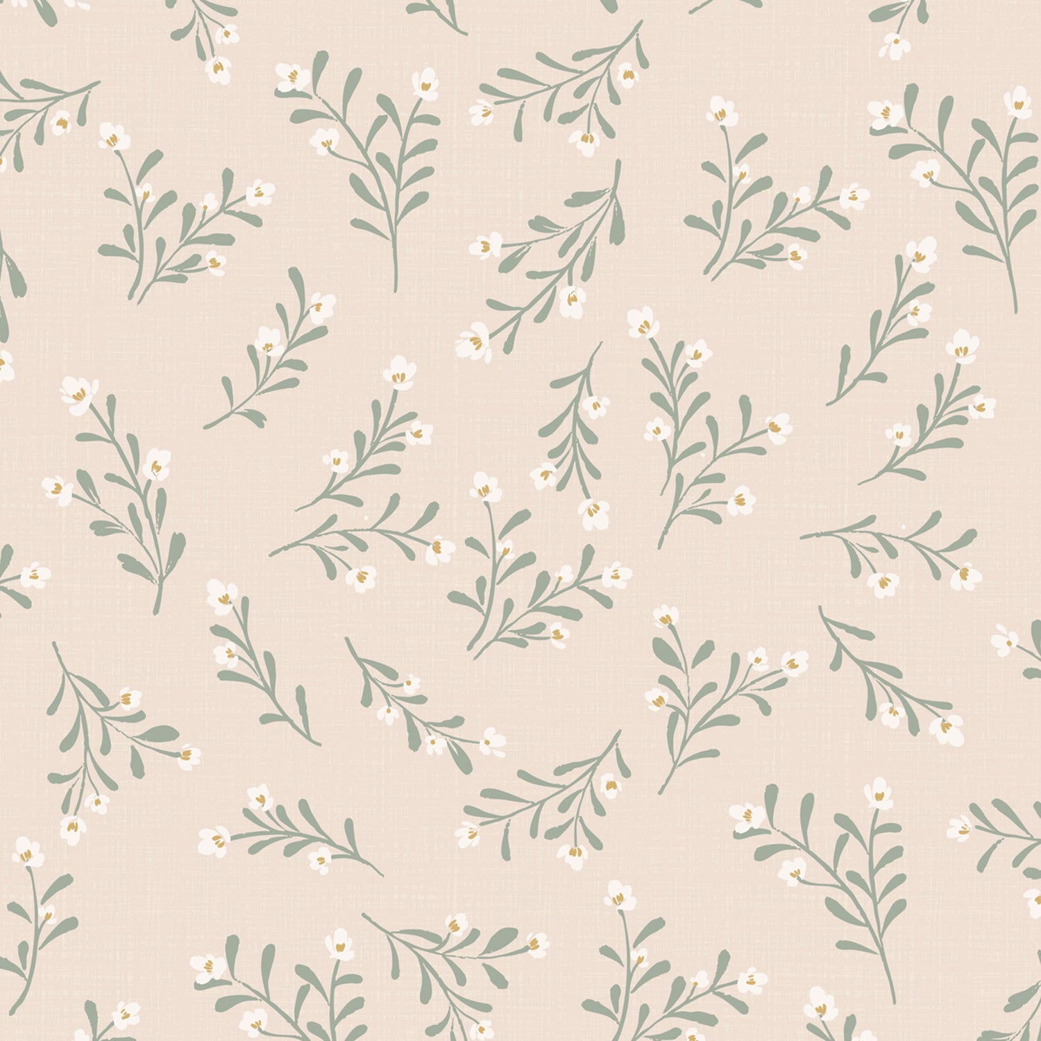 Jasmine Wallpaper in Blush shown close up.
