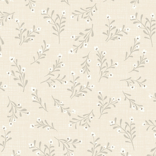 Jasmine Wallpaper in Sun shown close up.