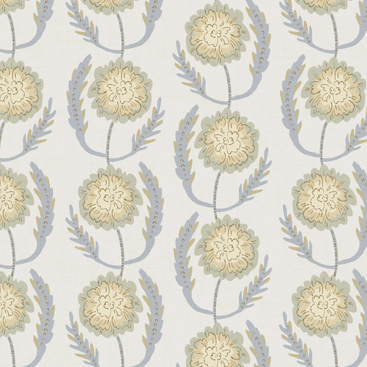 Closeup view of our Lazy Peonies Wallpaper in Neutral