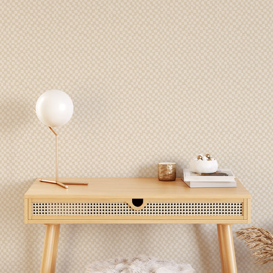 Transform your space with Lazy Checkers Wallpaper – Cream. Featuring playful, uneven visuals for a dynamic, three-dimensional look, this wallpaper can bring a sense of movement and energy to any room.