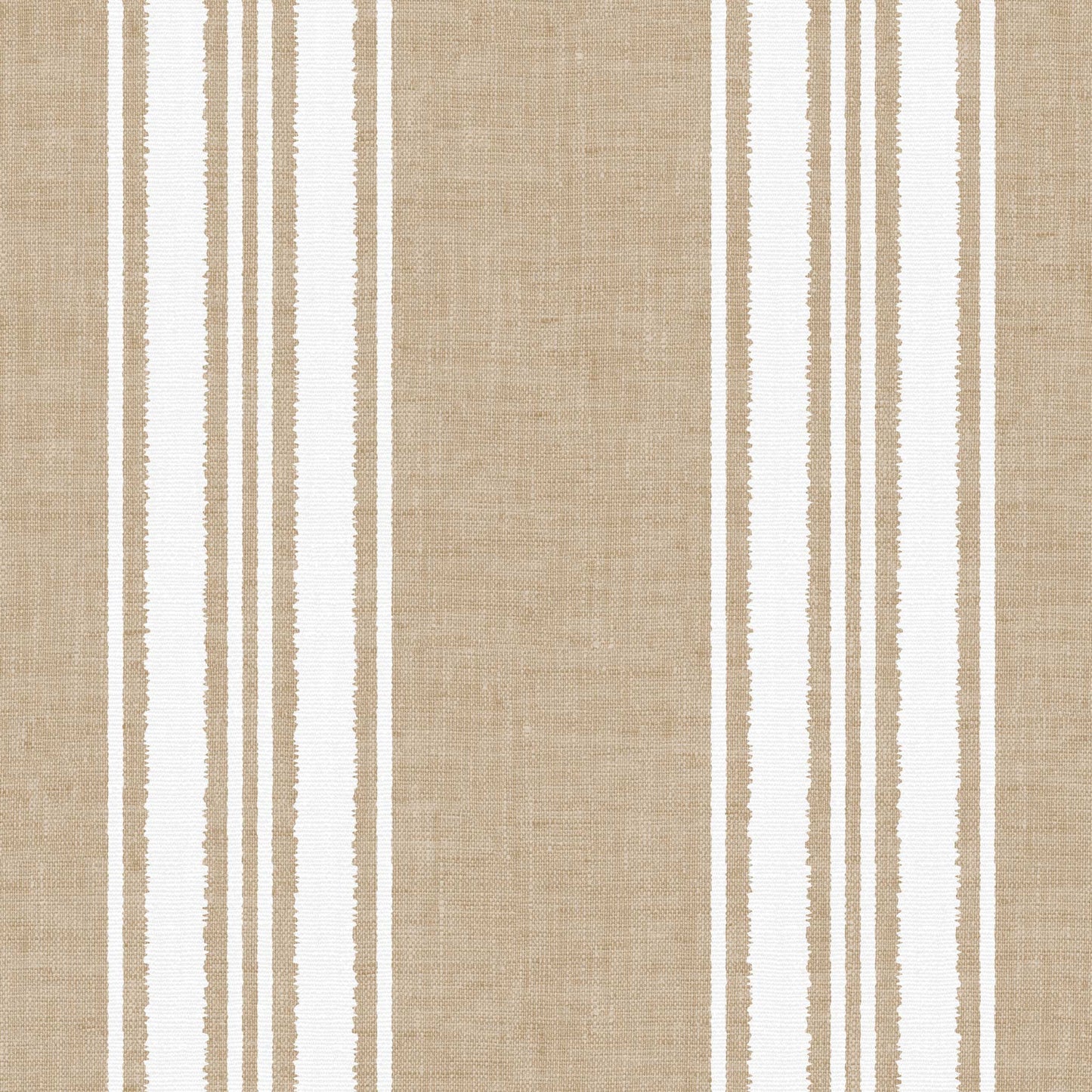 Linen Stripes Wallpaper in Beige shown in a closeup view