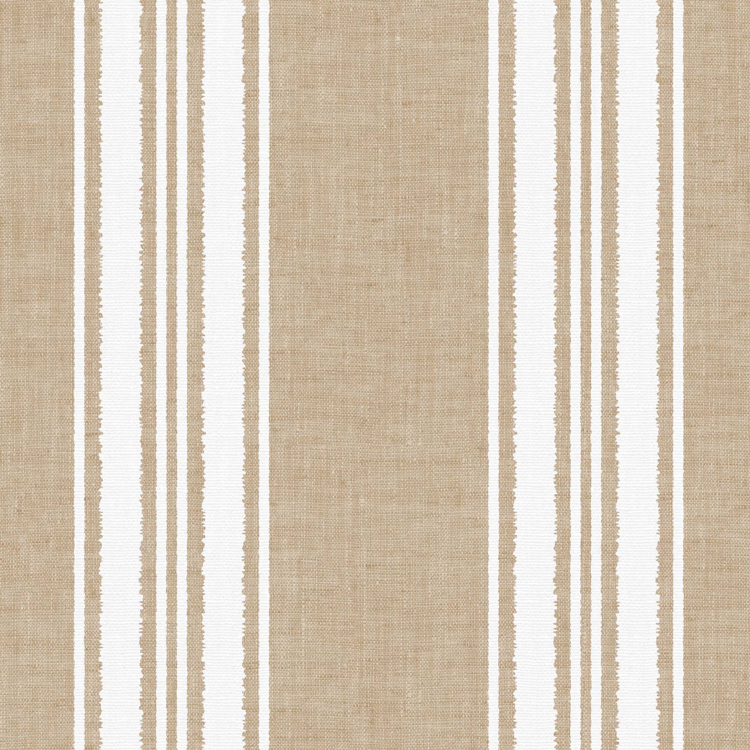 Linen Stripes Wallpaper in Beige shown in a closeup view