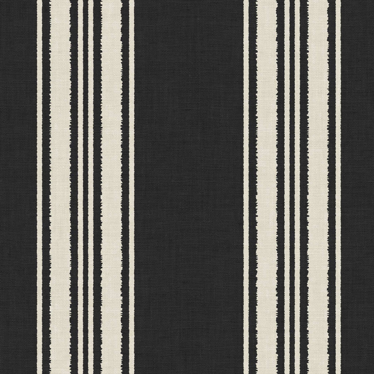 Linen Stripes Wallpaper in Charcoal shown in a closeup view