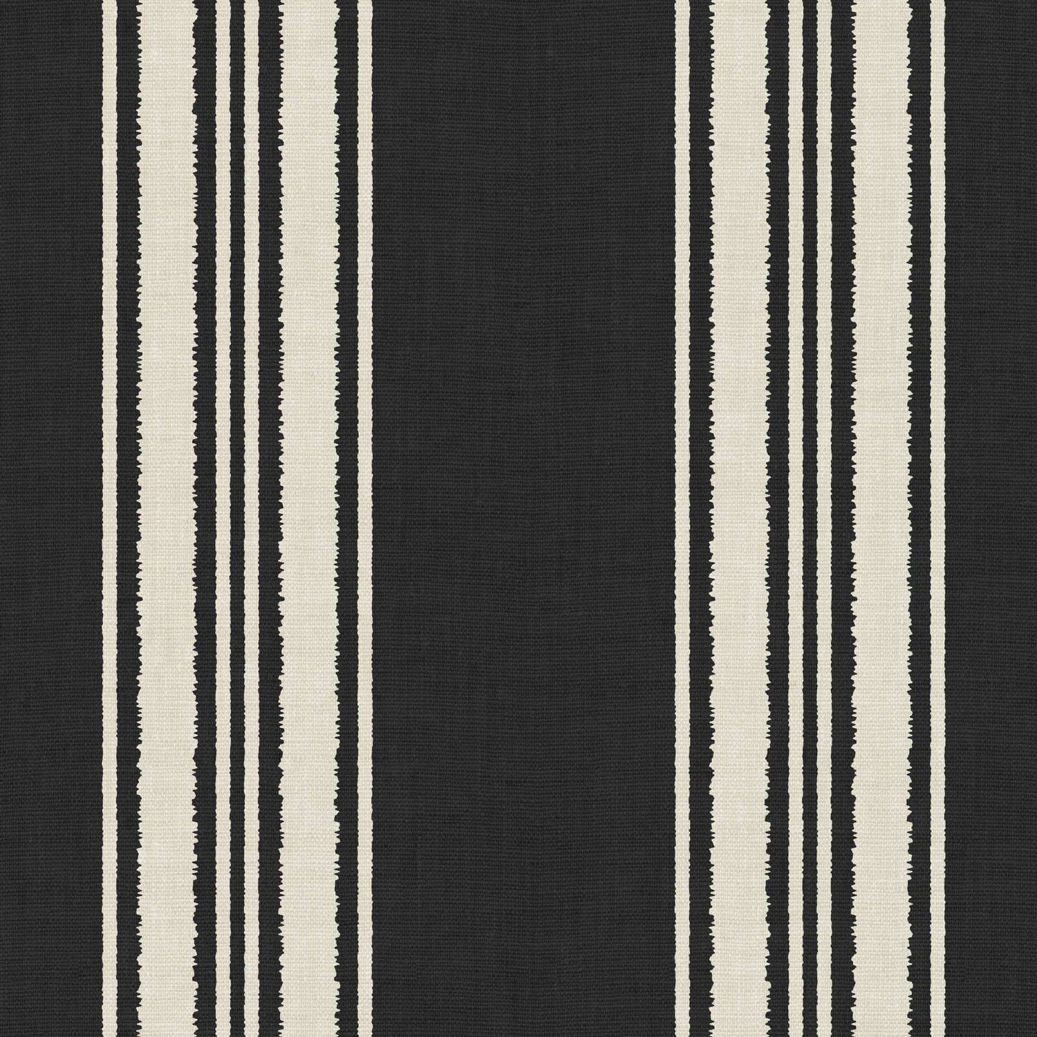 Linen Stripes Wallpaper in Charcoal shown in a closeup view